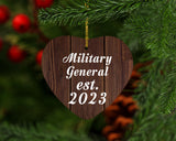 Military General Established Est. 2023 - Heart Ornament D