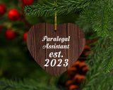 Paralegal Assistant Established Est. 2023 - Heart Ornament D