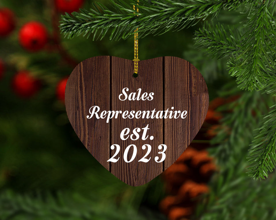 Sales Representative Established Est. 2023 - Heart Ornament D