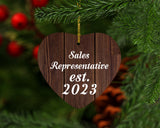 Sales Representative Established Est. 2023 - Heart Ornament D