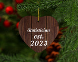 Statistician Established Est. 2023 - Heart Ornament D