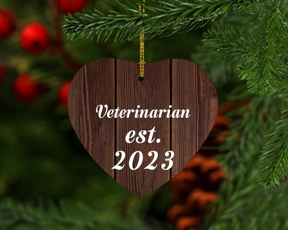 Veterinarian Established Est. 2023 - Heart Ornament D