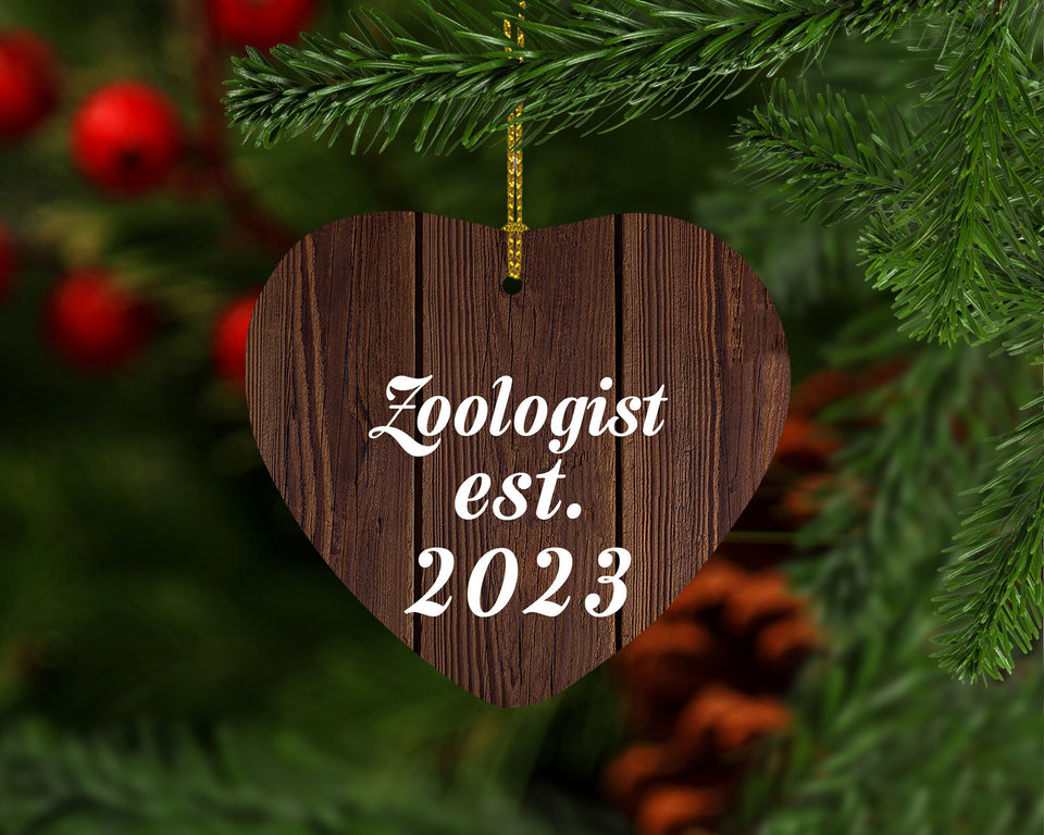 Zoologist Established Est. 2023 - Heart Ornament D