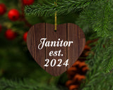 Janitor Established Est. 2024 - Heart Ornament D
