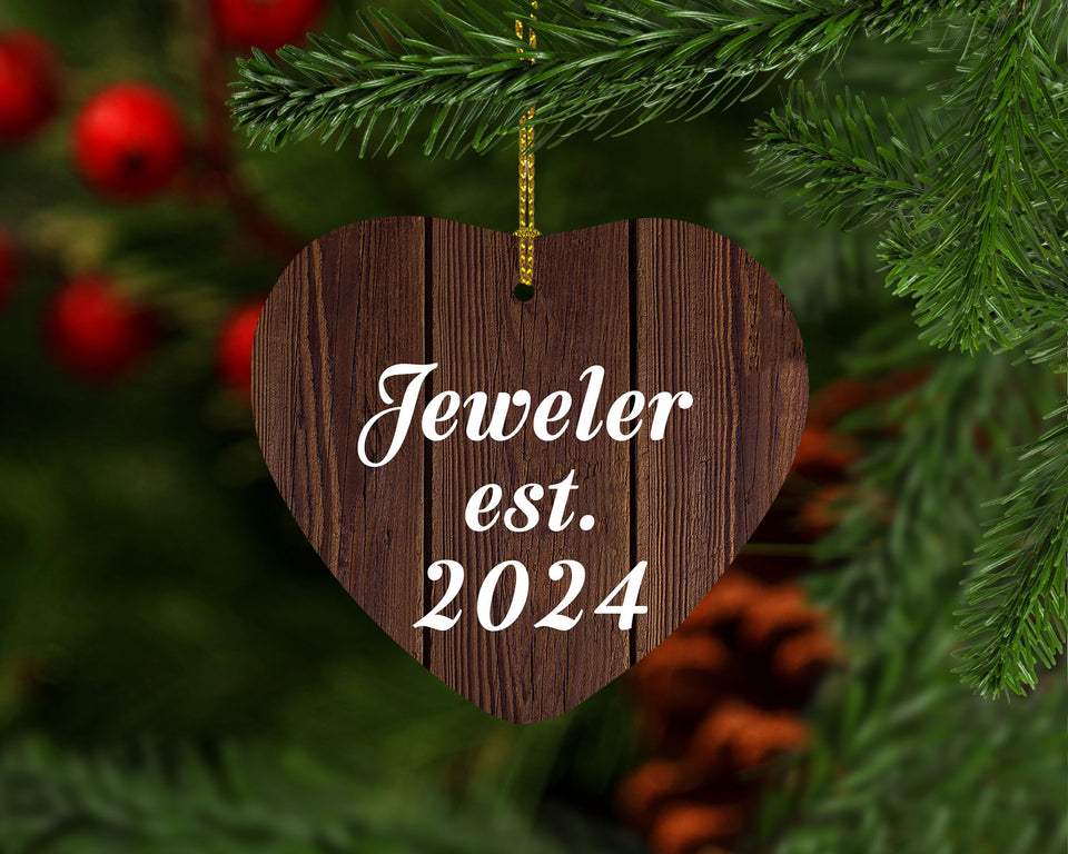 Jeweler Established Est. 2024 - Heart Ornament D
