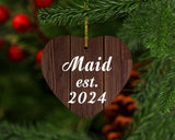 Maid Established Est. 2024 - Heart Ornament D