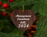 Management Consultant Established Est. 2024 - Heart Ornament D