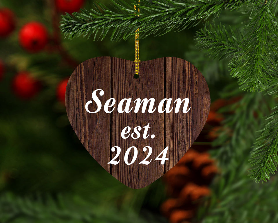 Seaman Established Est. 2024 - Heart Ornament D
