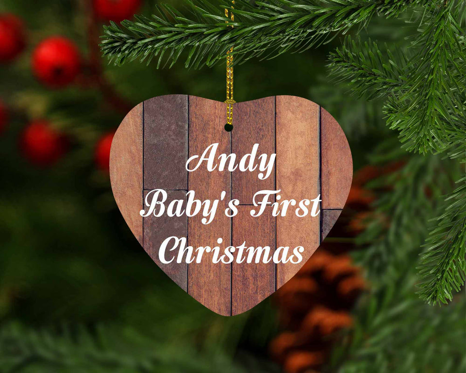 Andy Baby's First Christmas - Heart Ornament E