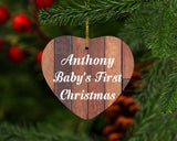 Anthony Baby's First Christmas - Heart Ornament E