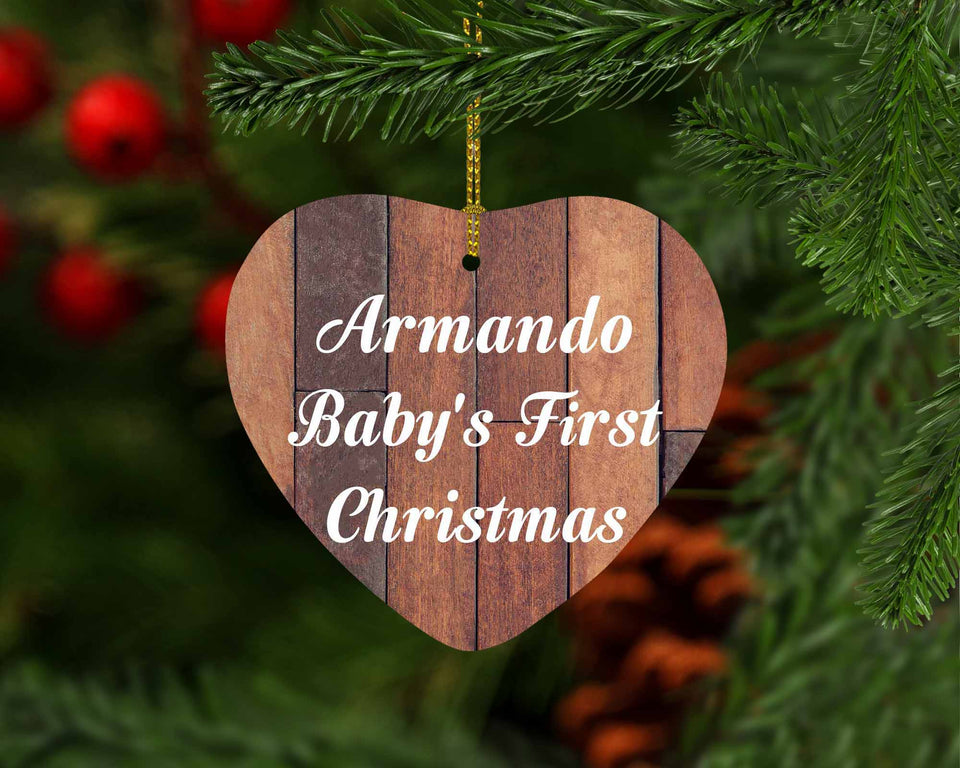 Armando Baby's First Christmas - Heart Ornament E