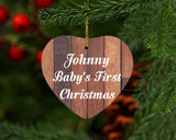 Johnny Baby's First Christmas - Heart Ornament E