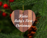 Katie Baby's First Christmas - Heart Ornament E