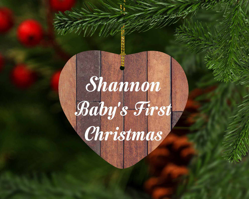 Shannon Baby's First Christmas - Heart Ornament E