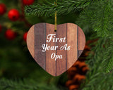 First Year As Opa - Heart Ornament E