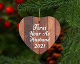 First Year As Husband 2021 - Heart Ornament E