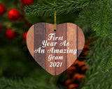 First Year As An Amazing Gram 2021 - Heart Ornament E