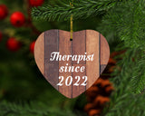 Therapist Since 2022 - Heart Ornament E