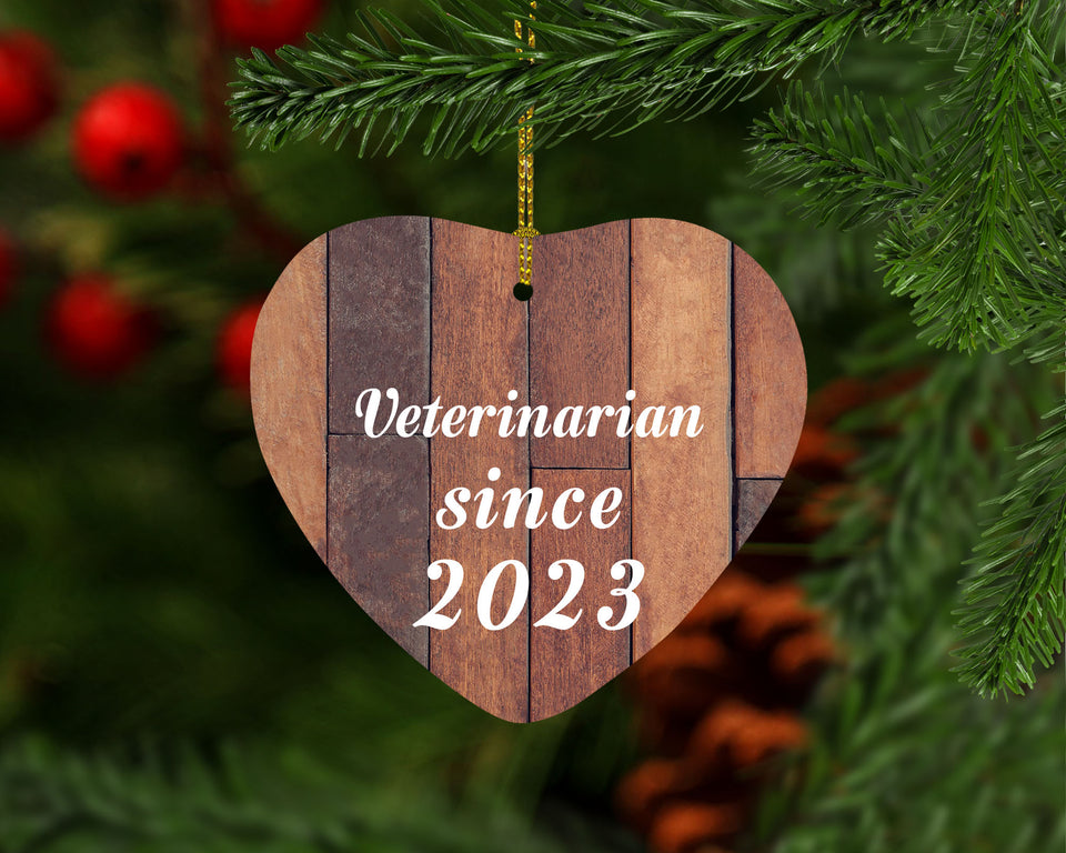 Veterinarian Since 2023 - Heart Ornament E