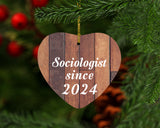 Sociologist Since 2024 - Heart Ornament E