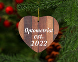 Optometrist Established Est. 2022 - Heart Ornament E