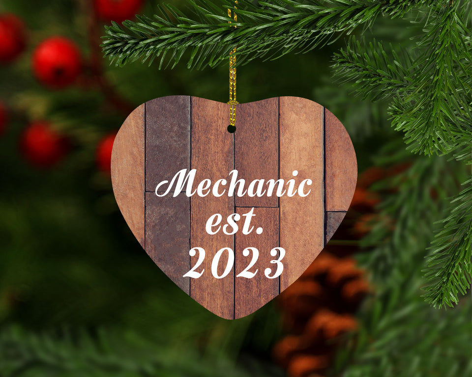 Mechanic Established Est. 2023 - Heart Ornament E