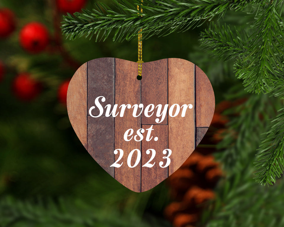 Surveyor Established Est. 2023 - Heart Ornament E