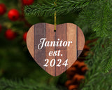 Janitor Established Est. 2024 - Heart Ornament E