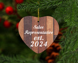 Sales Representative Established Est. 2024 - Heart Ornament E