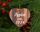 Typist Established Est. 2024 - Heart Ornament E