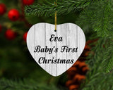 Eva Baby's First Christmas - Heart Ornament F