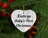 Kathryn Baby's First Christmas - Heart Ornament F
