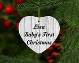 Lisa Baby's First Christmas - Heart Ornament F
