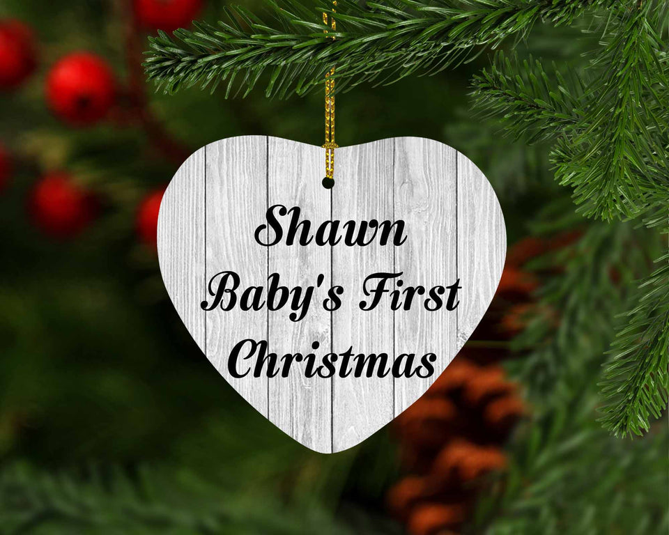 Shawn Baby's First Christmas - Heart Ornament F
