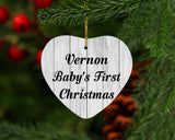 Vernon Baby's First Christmas - Heart Ornament F