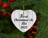 First Christmas As Kid 2022 - Heart Ornament F