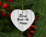 First Year As Poppy - Heart Ornament F