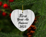First Year As Fiancee 2023 - Heart Ornament F