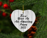 First Year As An Amazing Pappy 2022 - Heart Ornament F