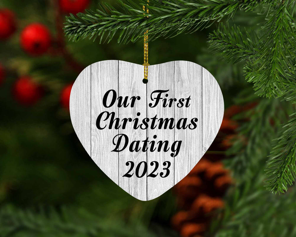 Our First Christmas Dating 2023 - Heart Ornament F