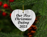 Our First Christmas Dating 2023 - Heart Ornament F