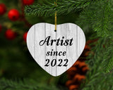 Artist Since 2022 - Heart Ornament F