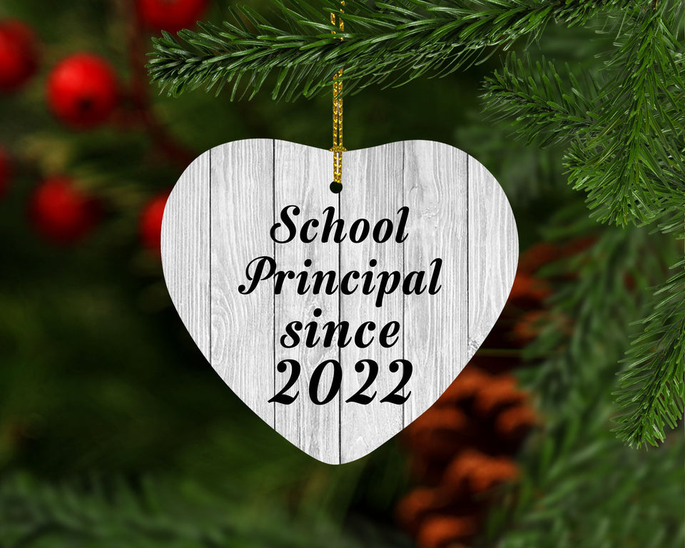 School Principal Since 2022 - Heart Ornament F