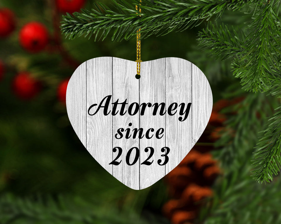 Attorney Since 2023 - Heart Ornament F