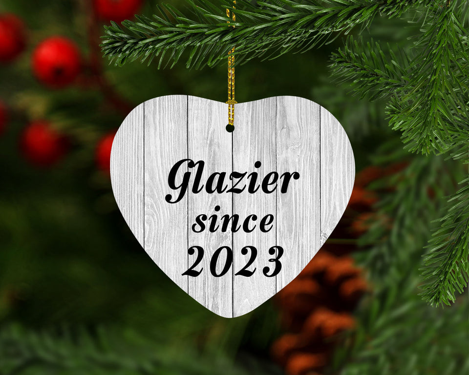Glazier Since 2023 - Heart Ornament F