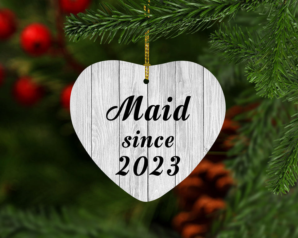 Maid Since 2023 - Heart Ornament F