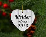 Welder Since 2023 - Heart Ornament F