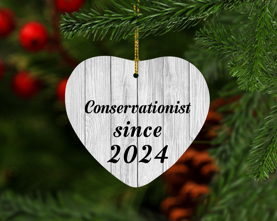 Conservationist Since 2024 - Heart Ornament F
