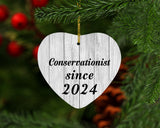 Conservationist Since 2024 - Heart Ornament F
