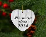Pharmacist Since 2024 - Heart Ornament F